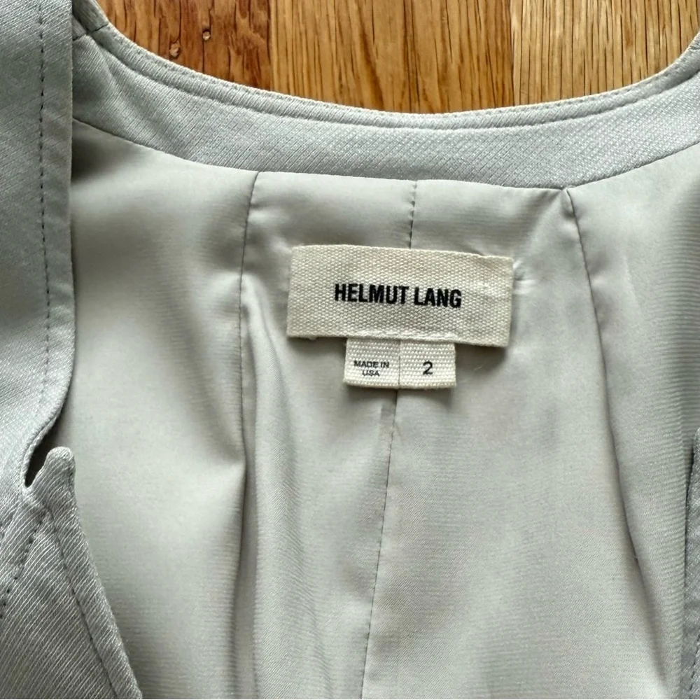 Helmut Lang Light Gray Tailored One-Button Blazer Size 2 – Made in USA